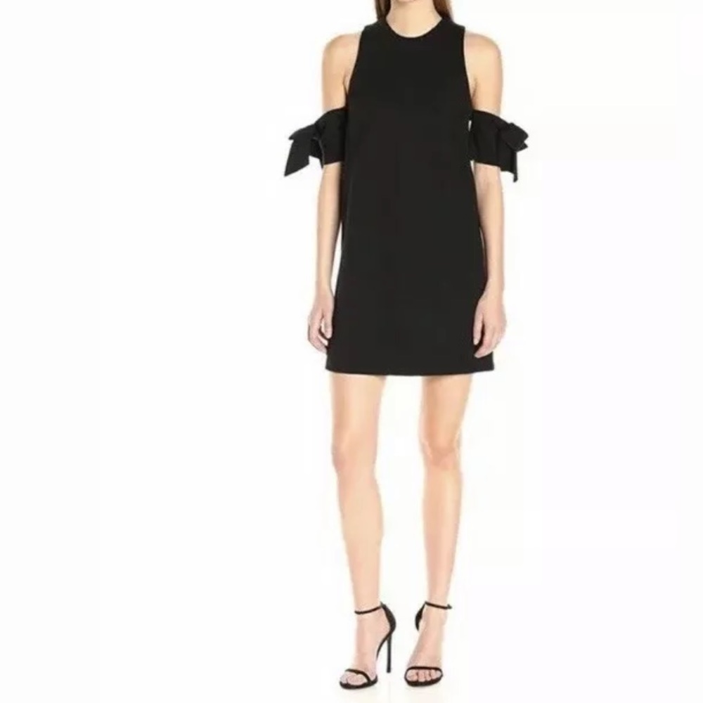 GUESS Women's Cold-Shoulder Bow-Detail Dress Small